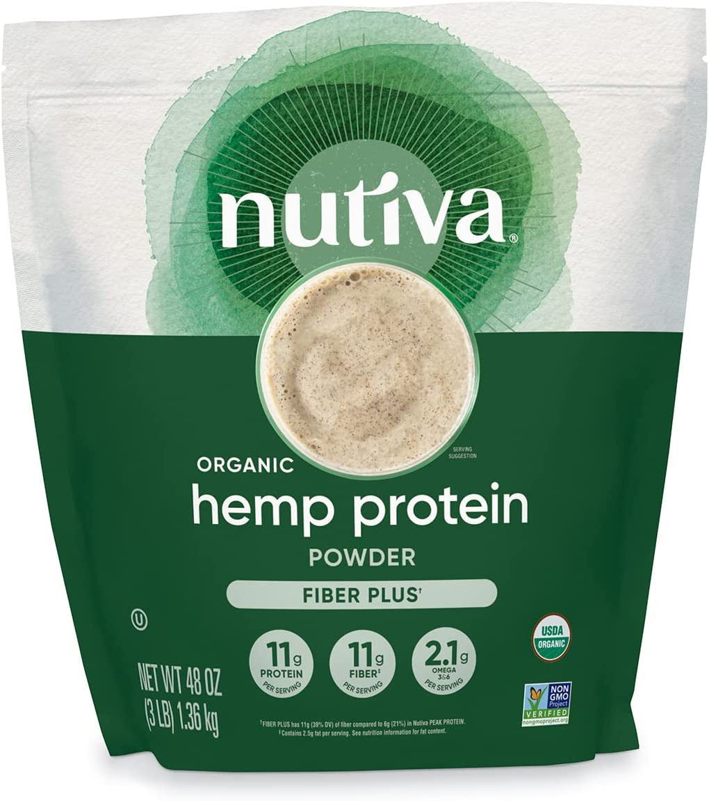 Nutiva Organic Superfood Hemp Protein Hi Fiber, 48 Oz